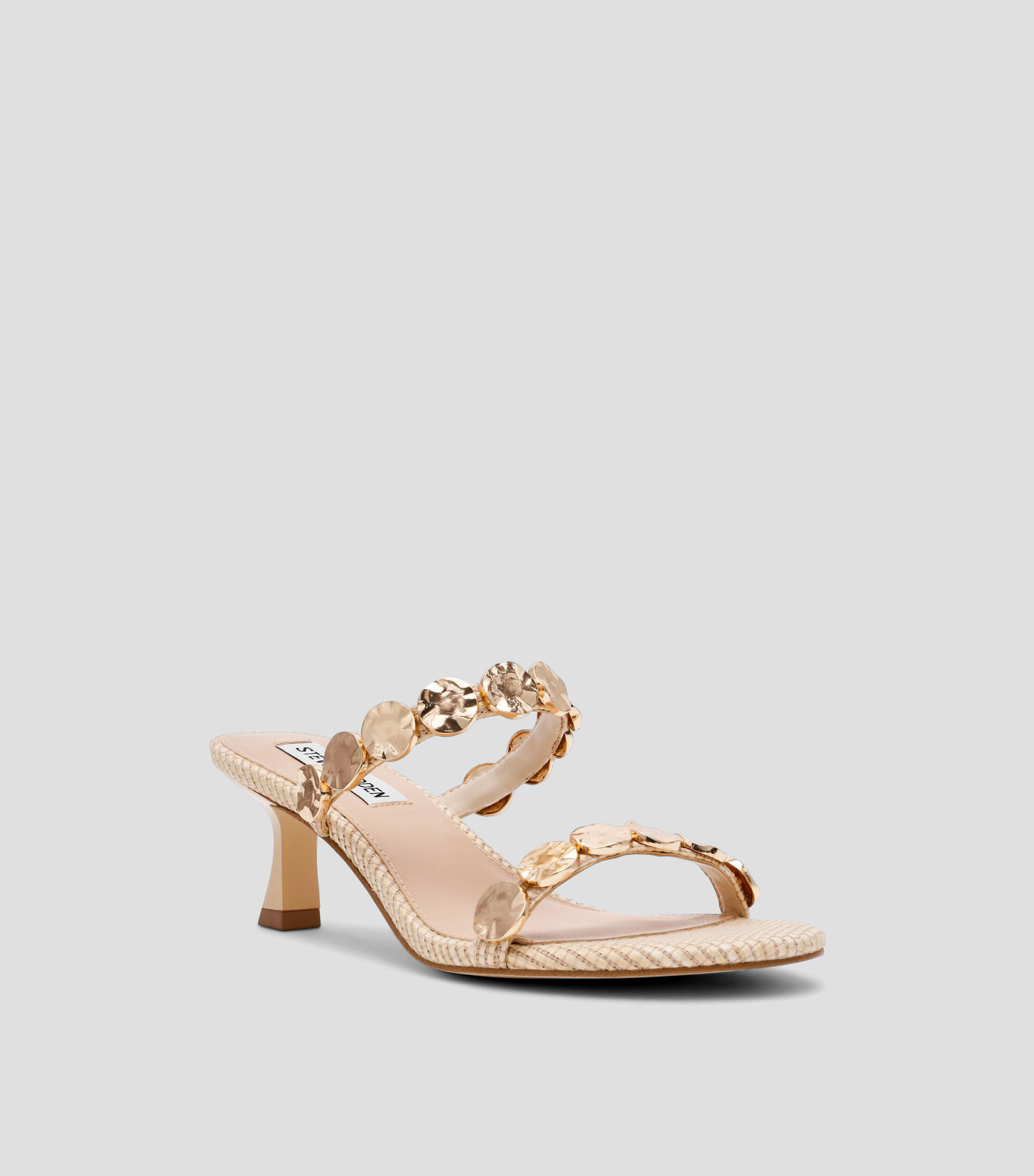 Sandalias con tacón bajo delgado Mujer